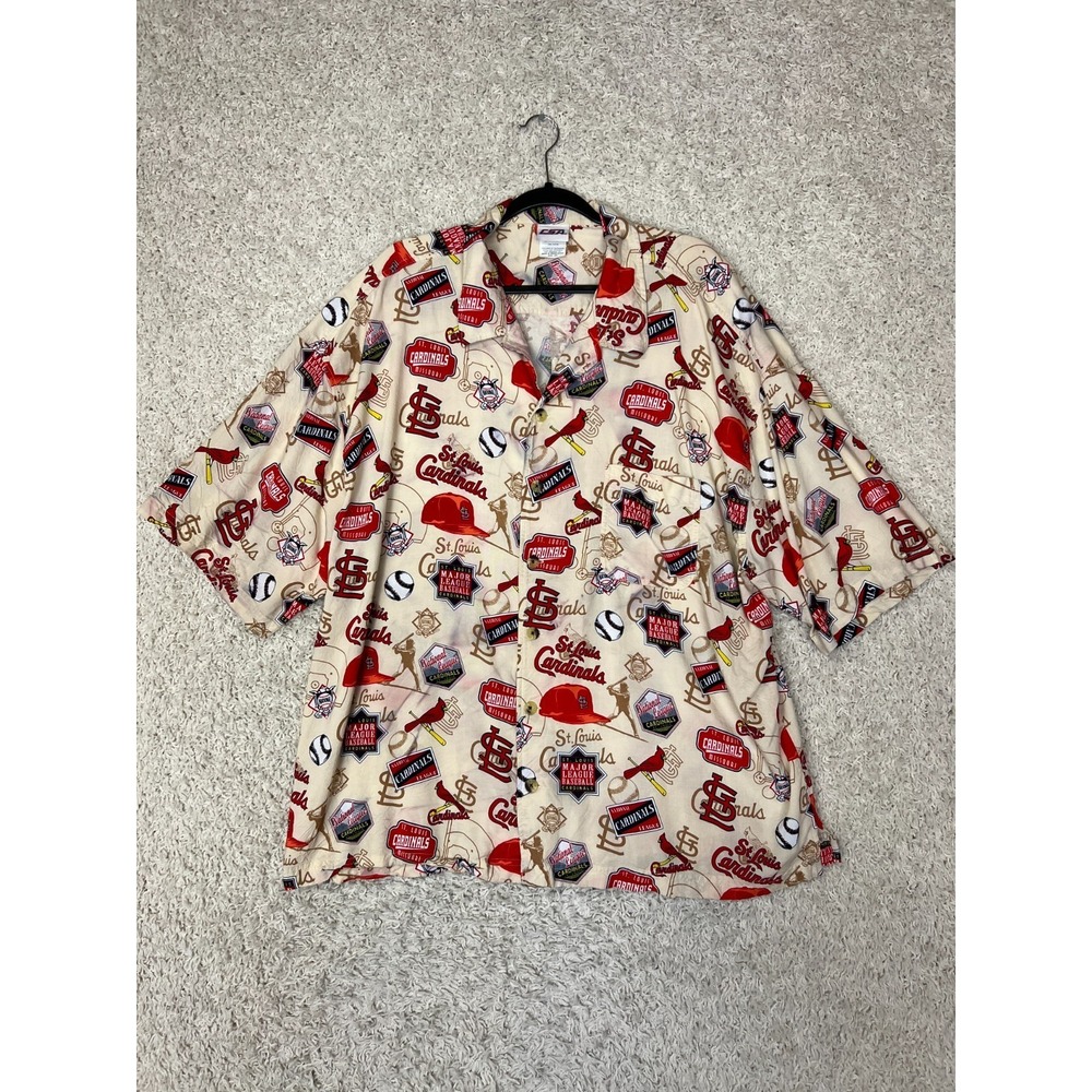 St Louis Cardinals Hawaiian Shirt Mens Size 3XL All Over Print CSA